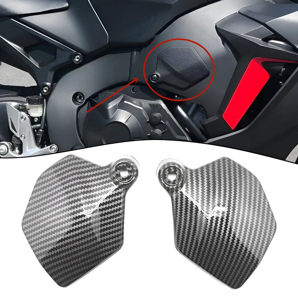 Pair of carbon fibre black ABS motorcycle fairing side covers for Honda CBR1000RR 2017-2019