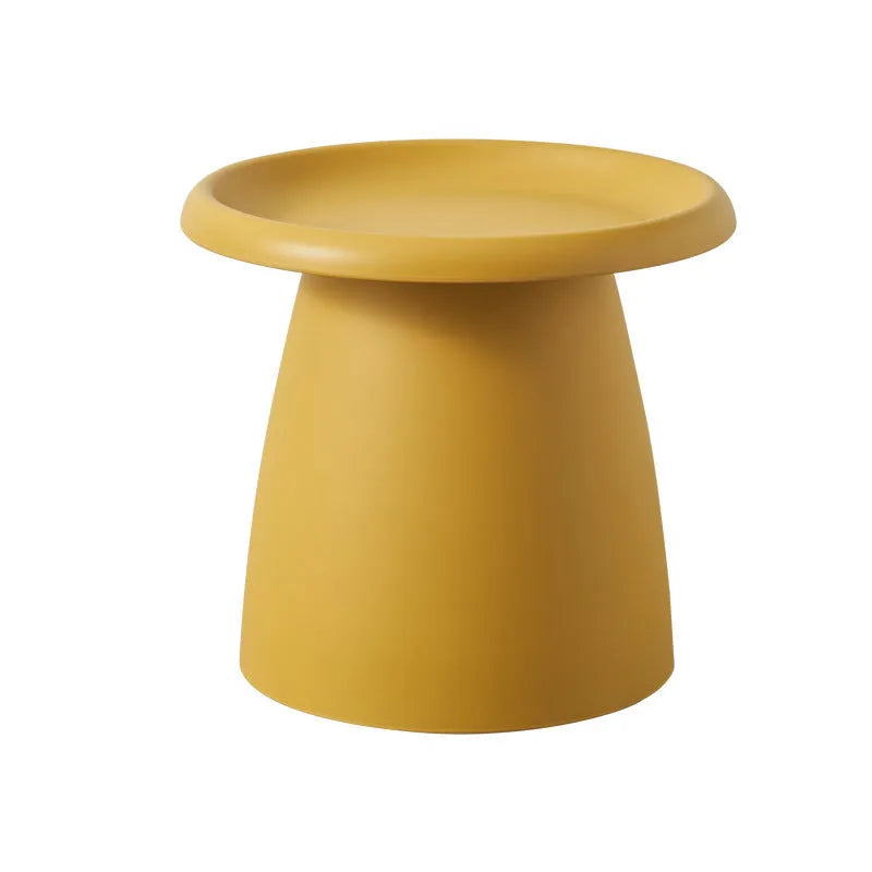 Mushroom small coffee table plastic 50x45cm for balcony living room in modern simplicity style