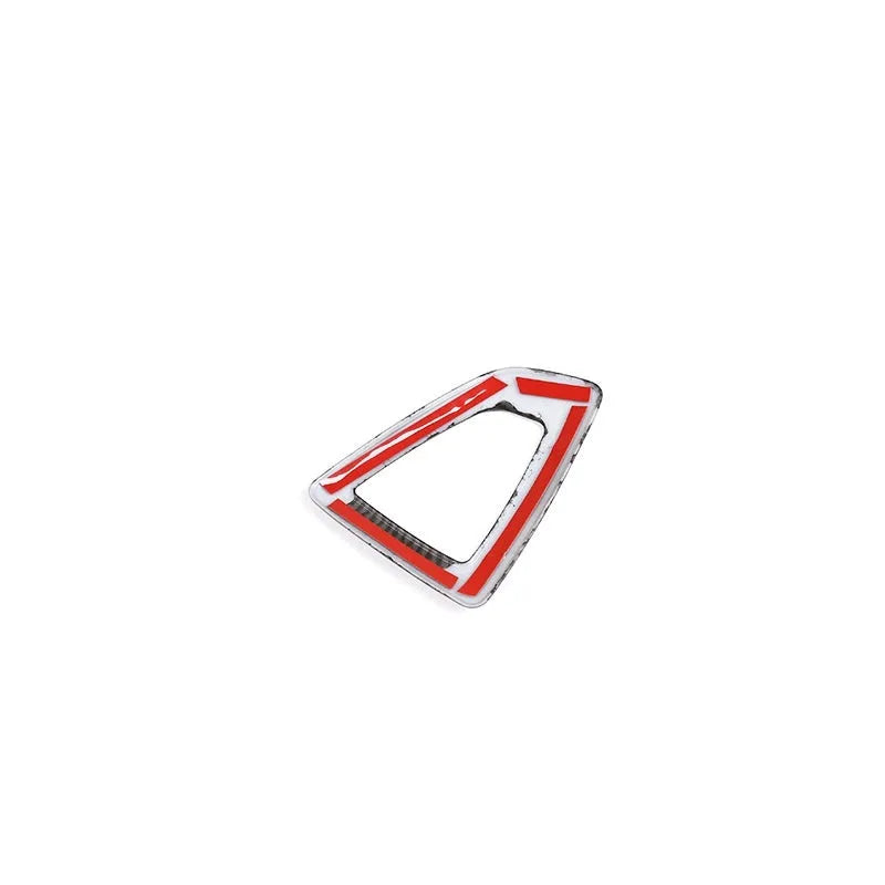 BMW dashboard gear base frame sticker with carbon fibre pattern, 13cm by 9cm
