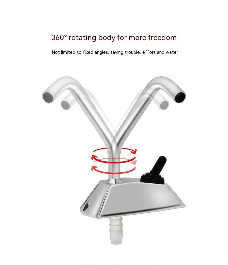 316 stainless steel electronic control RV faucet with rotating spout and mirror polished finish