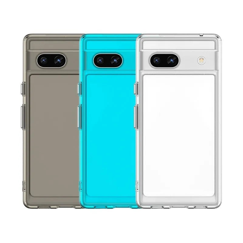 Transparent acrylic TPU phone case for Google Pixel 7, 7 Pro and 7A with magnetic suction and anti-fingerprint surface
