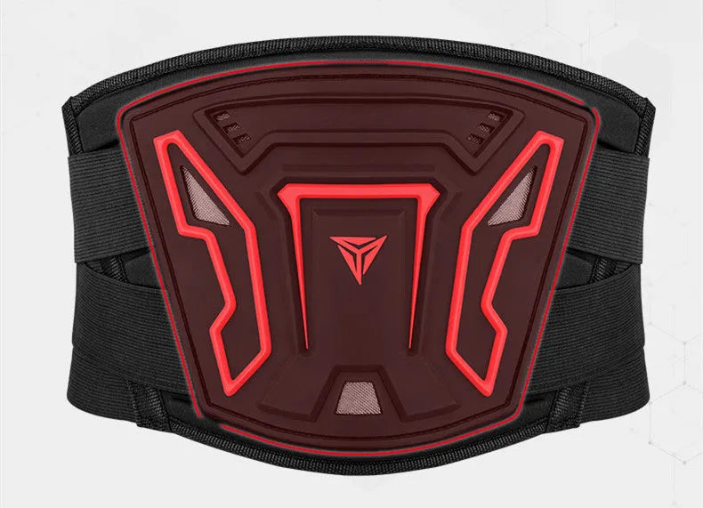 MDL1028 motorcycle riding waist support waistband in black or red colour with PVC and polyester construction