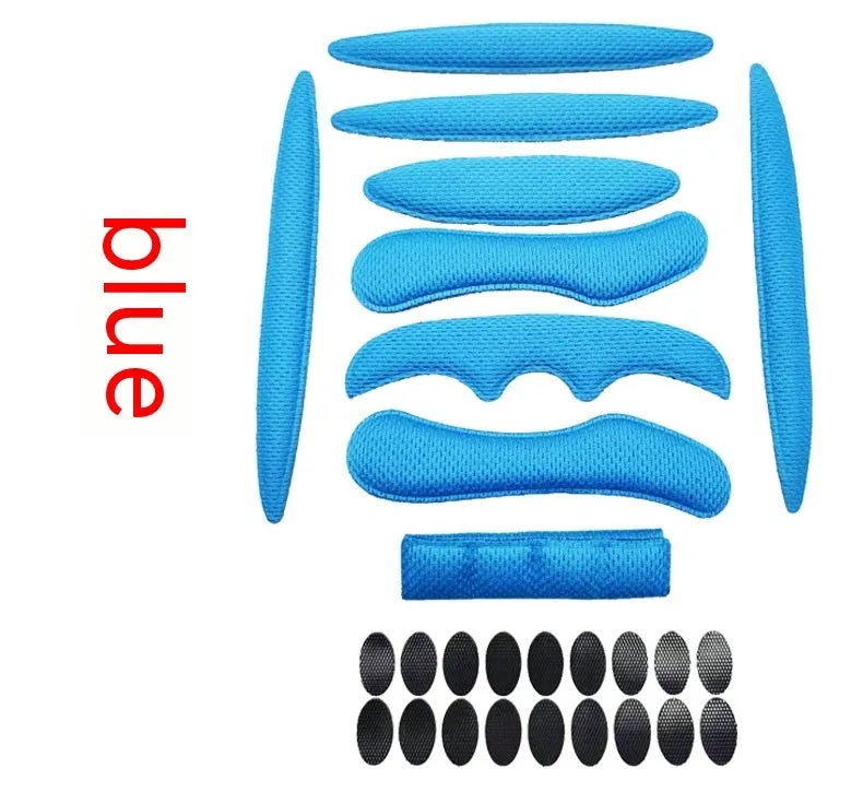 Universal cycling helmet breathable sponge liner with Velcro chin strap in multiple colours