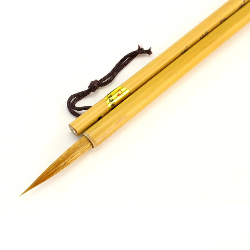 Langhao wolf hair calligraphy brush with traditional construction for Chinese calligraphy