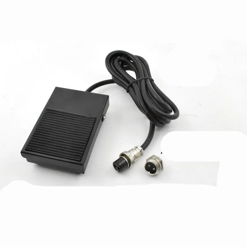 Welding machine foot switch pedal with 1.8 metre cable and 2-pin plug connectors