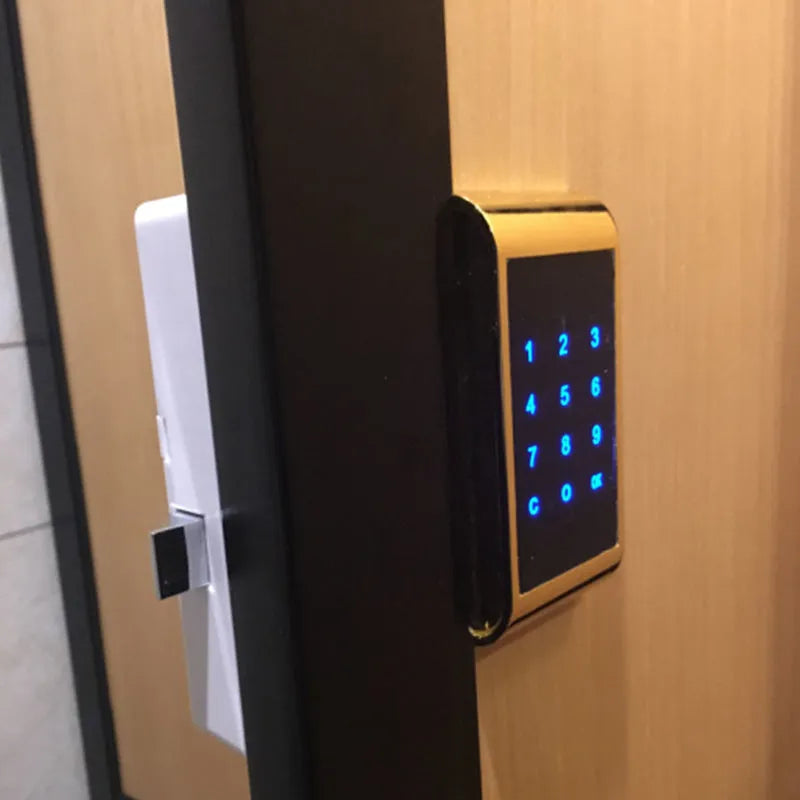 Silver zinc alloy temporary deposit code lock showing keypad and compact 11.5cm design