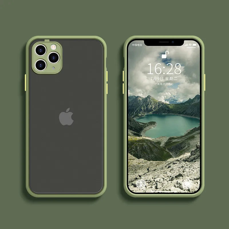 Slim solid colour TPU back cover phone case for Apple iPhone models