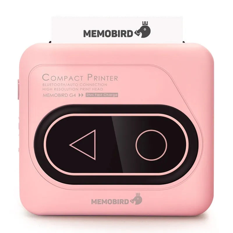 Compact Avocado Green Bluetooth thermal mini printer for wireless mobile phone photo and text printing.