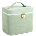 Large corduroy cosmetic storage box with lining, shown in a solid colour.