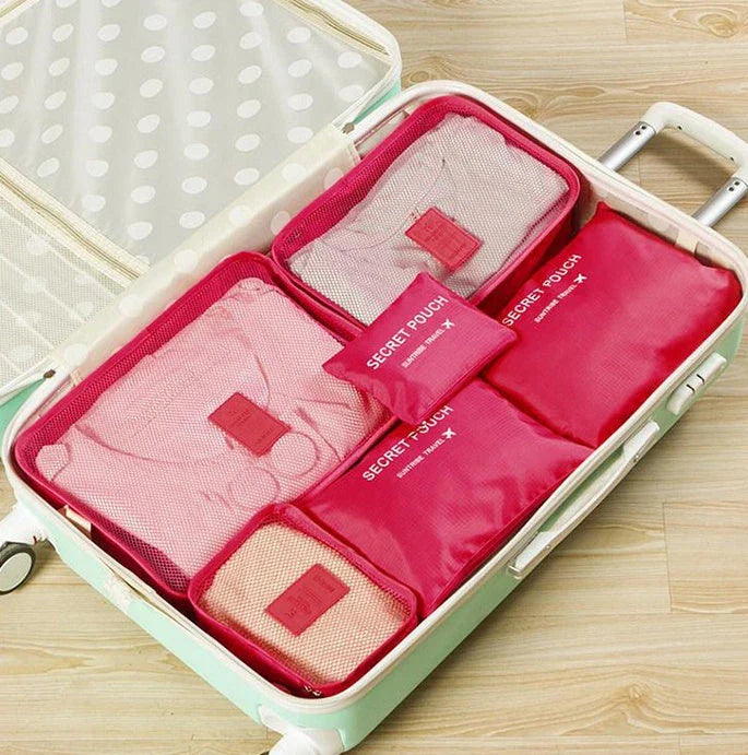 Premium waterproof travel packing cubes in various colors for organized packing and storage