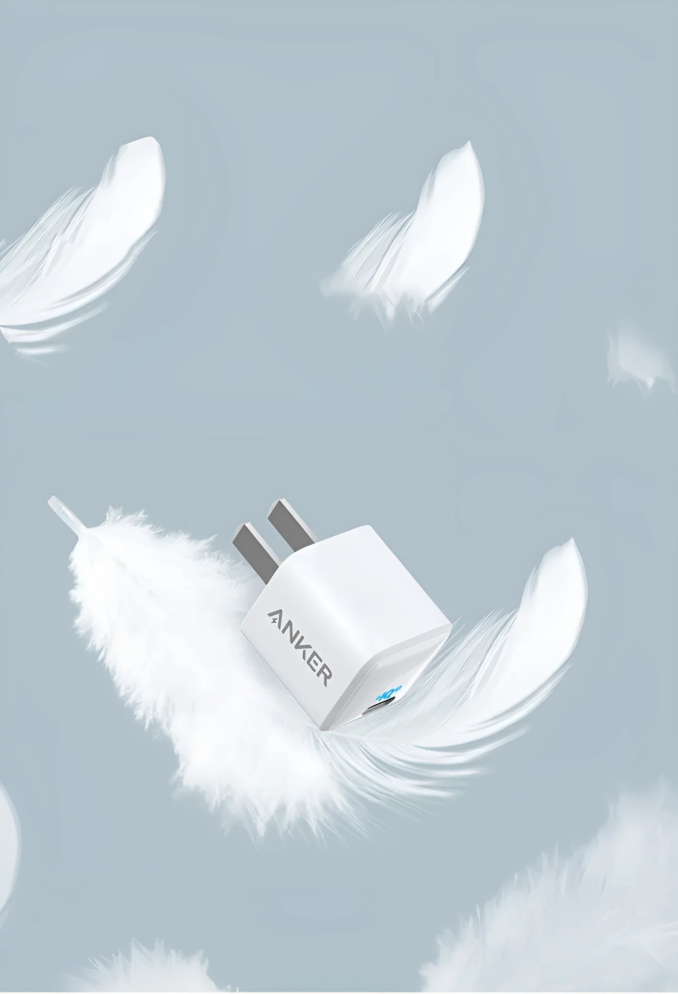White 18W mobile phone travel charger with USB interface for portable device charging