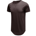Men's slim fit cotton short-sleeved t-shirt in multiple colours on a white background.