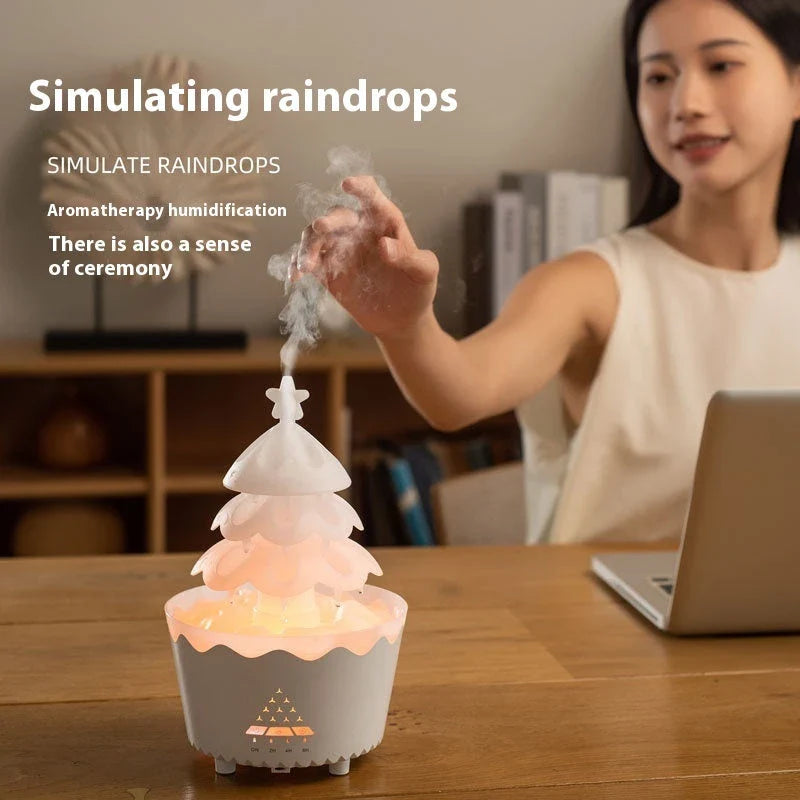 Ultrasonic essential oil diffuser with remote control, multi-color lighting, and automatic shut-off for a relaxing atmosphere in the home