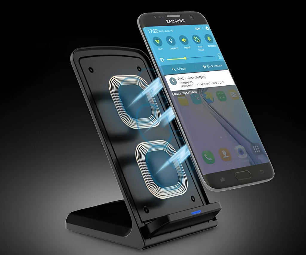 Wireless mobile phone charger with 9V input, 9V output, 2000mA current, Micro USB, black or white