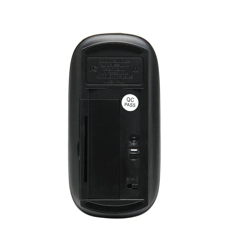 Ultra-thin touch wireless mouse in black, 1600dpi, 2.4GHz USB