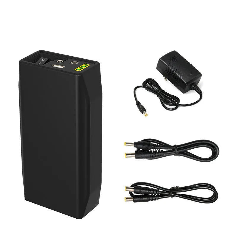LF4100 portable lithium iron phosphate battery pack with charger and cables, dimensions 168x89.2x43mm