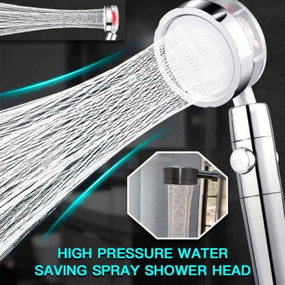 Pressurized High Pressure Handheld Shower Head with Cotton Filter - Powerful, Customizable Shower Experience