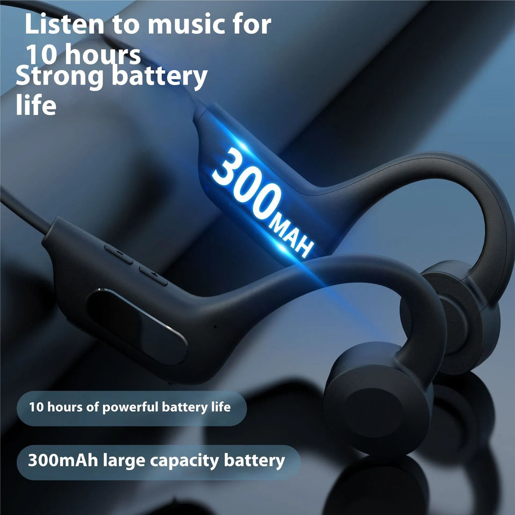 YYK-Q33 bone conduction wireless Bluetooth headset in Q33 Black with ear-mounted design
