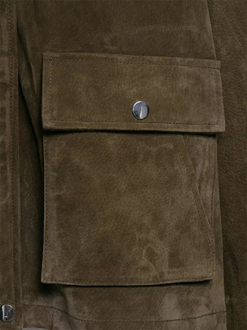 Women's medium-thickness PU jacket in Japanese-Korean casual style with regular cut