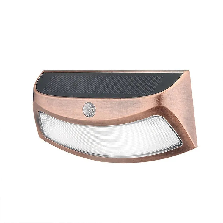 Solar-powered smiling face wall lamp for outdoor garden and courtyard lighting