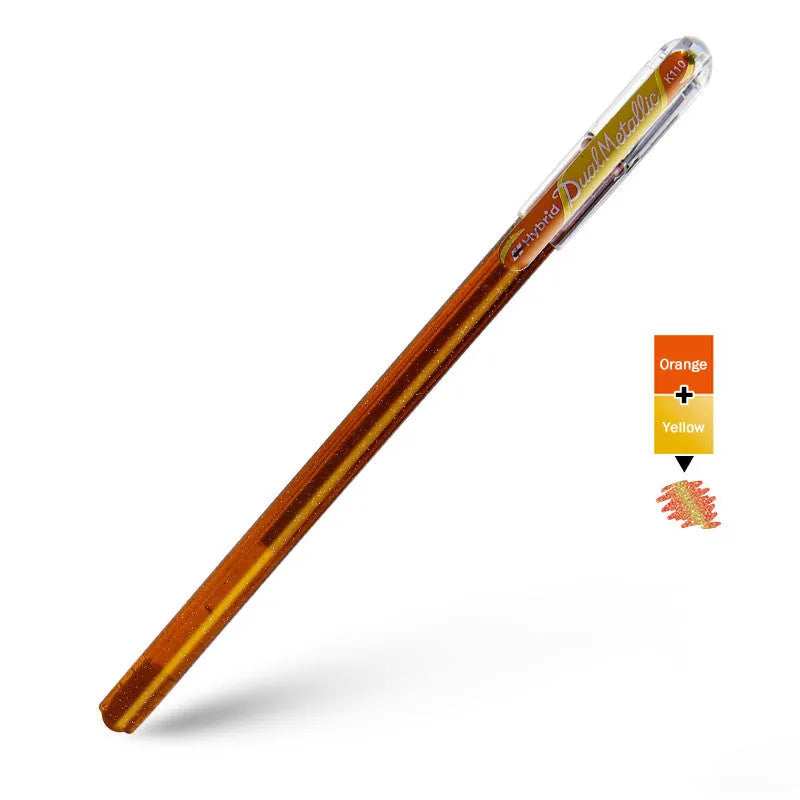 Flash K110 1.0mm gel pen with pearlescent glitter ink in eight colour options
