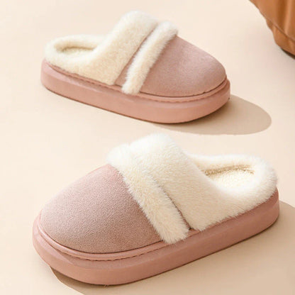 Cozy cotton slippers for women in various colors, featuring a plush interior and non-slip soles for comfortable, stylish home wear