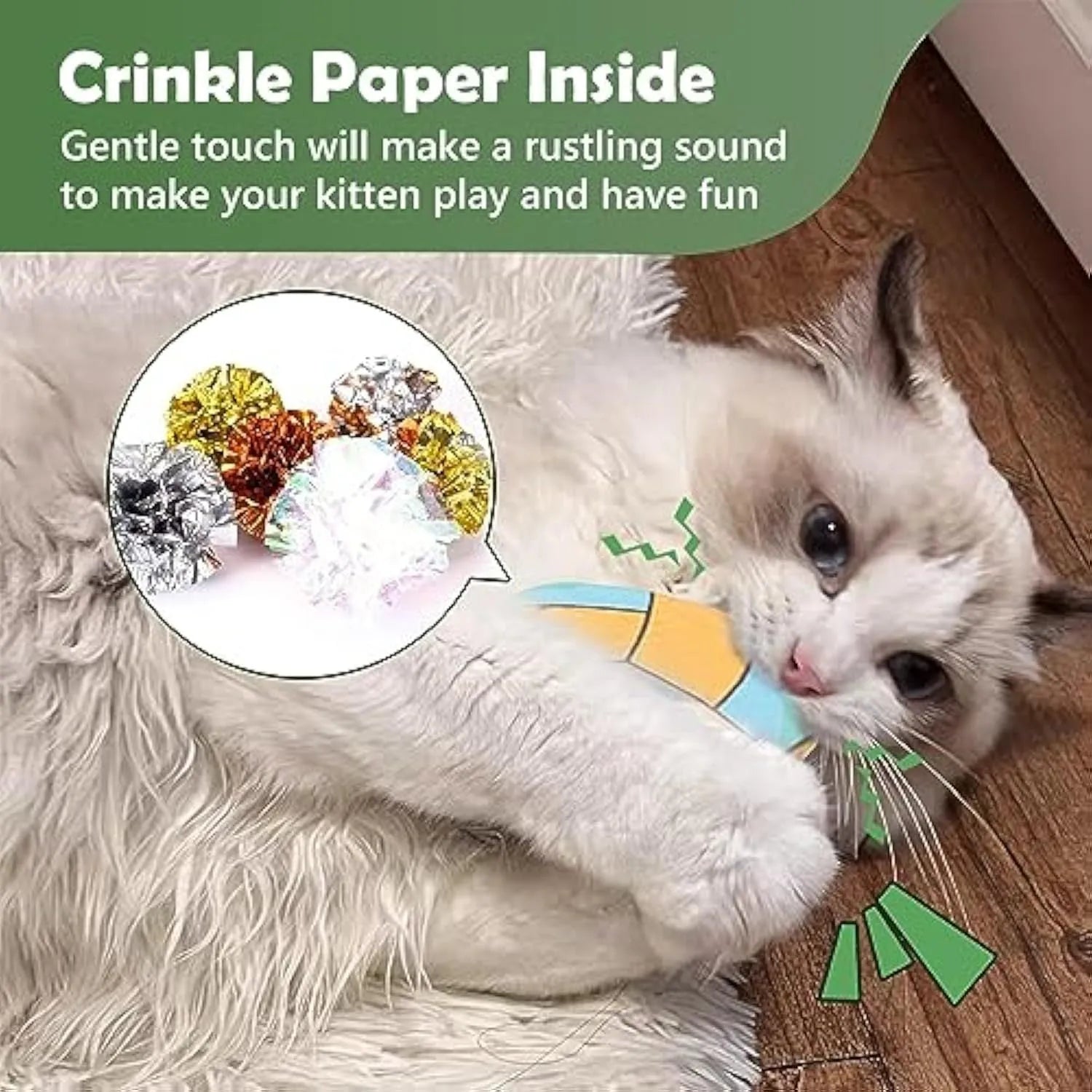 Plush cat flying disc toy with sports ball pattern containing catnip and crinkle sounds