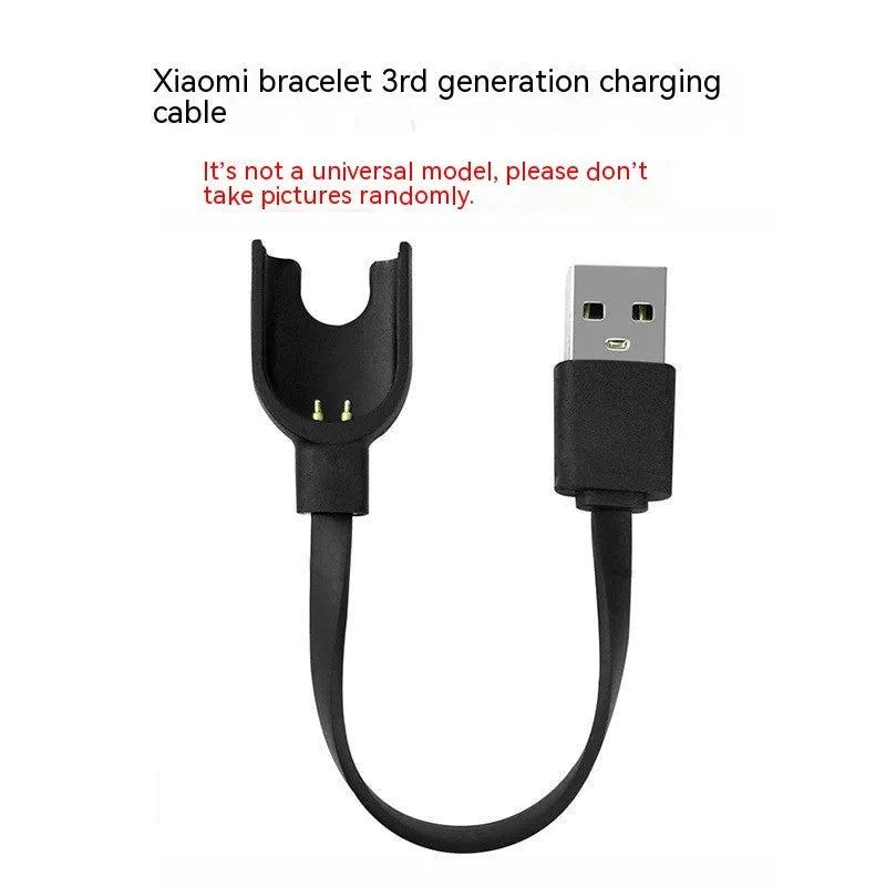 Smart bracelet magnetic charger data cable in plastic with lengths from 13cm to 100cm for M2 M3 M4 M5 M6 M7 7pro M8