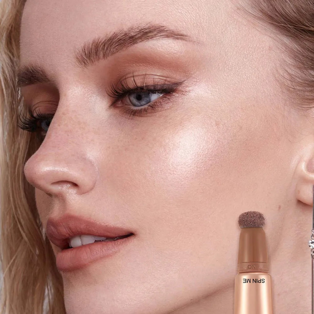 PHOFAY highlighter wand 15 ml liquid illuminator with twist-open sponge applicator silky shiny finish