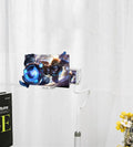 Black 12-inch mobile phone screen magnifier on an adjustable folding stand with a blue acrylic lens.
