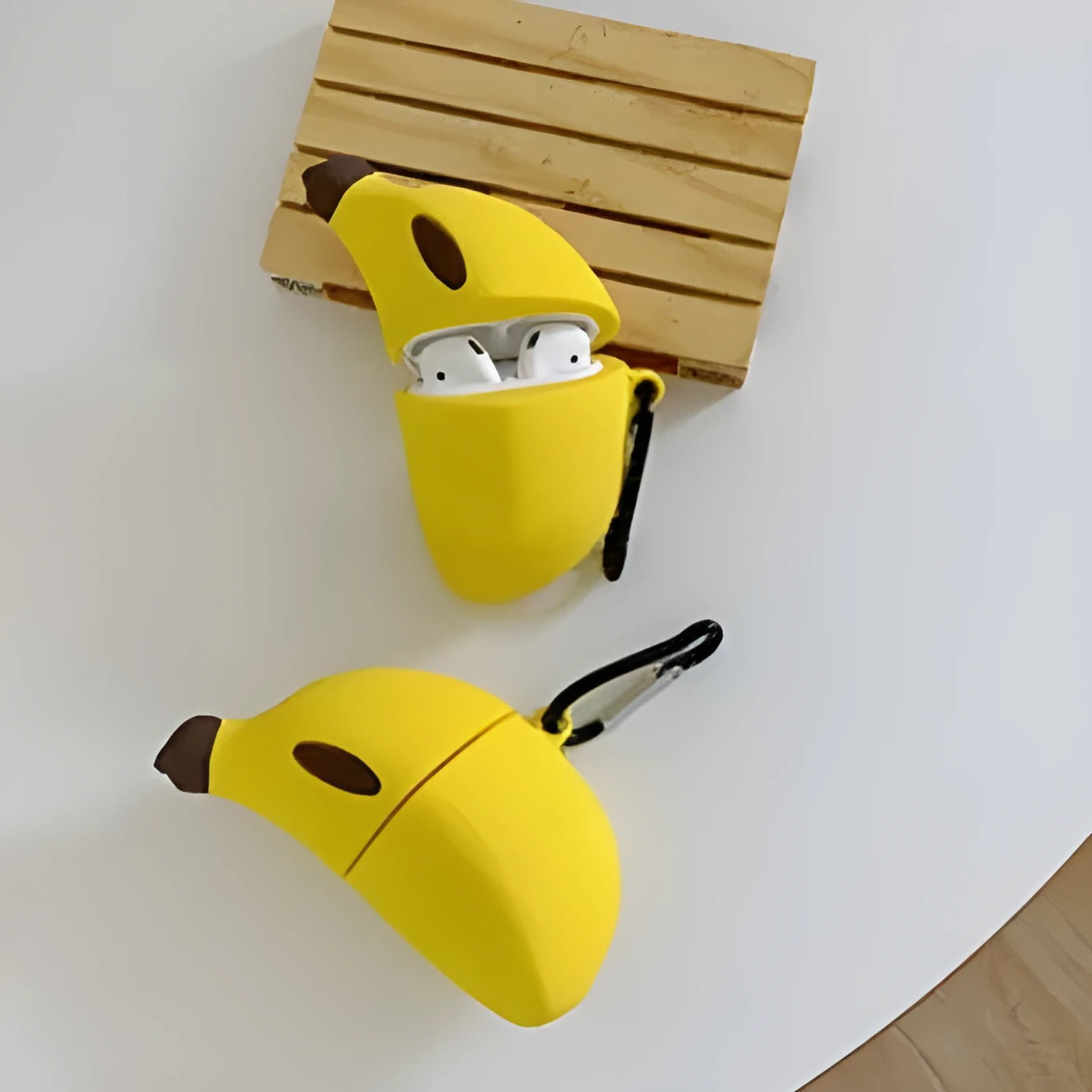 Yellow silicone protective case for Apple AirPods Pro wireless headphones