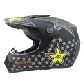 Mountain bike full helmet with ventilation on a trail background
