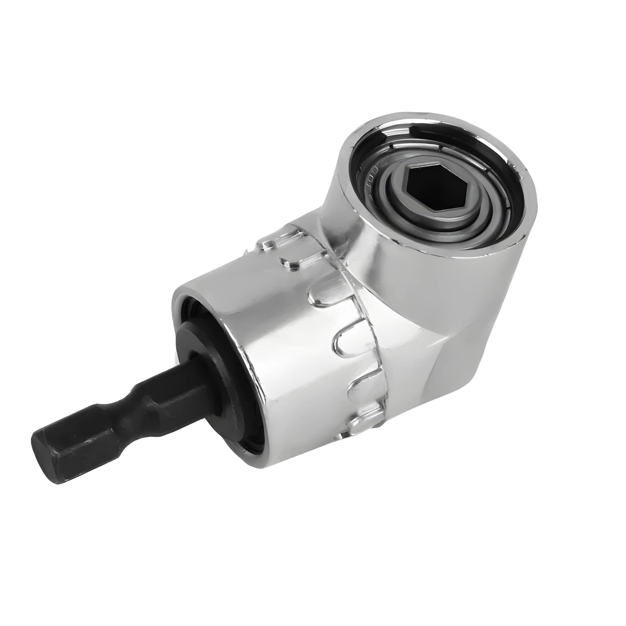 Silver 105-degree flexible shaft screwdriver bit with quick-release handle for electric drills