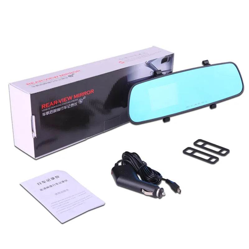 1080P HD rearview mirror driving recorder with 2.4-inch display and 100-degree lens