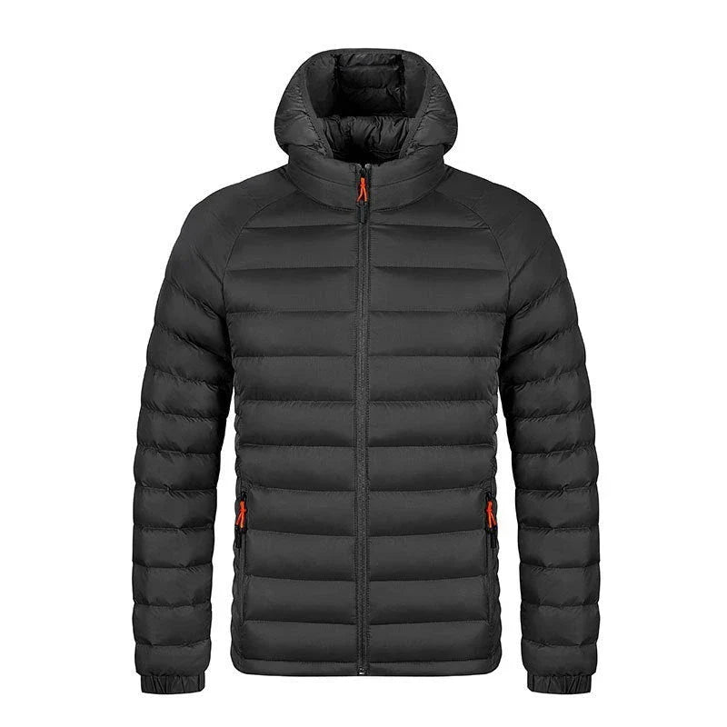 Stylish and warm hooded jacket in various colors for men's cold-weather fashion