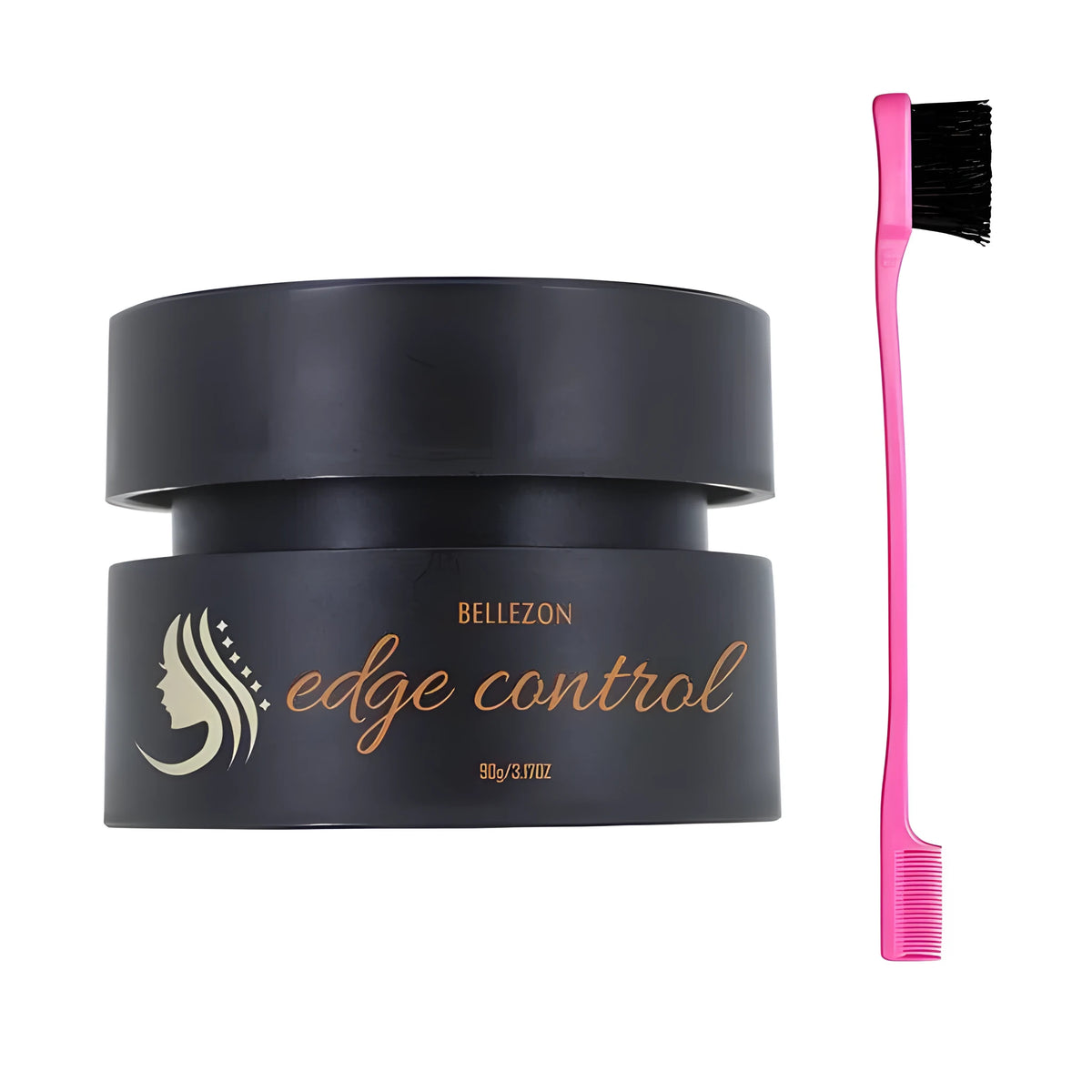 90g peach flavour hair wax for edge control and sideburn styling, non-greasy, 18-hour hold