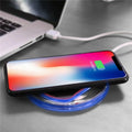Qi wireless charger 98mm diameter 10mm thick with 50cm cable and indicator light