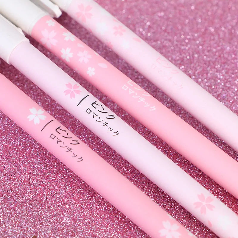 Sakura gel pen set showing plastic barrels with needle point tips in 0.35mm and 0.5mm sizes