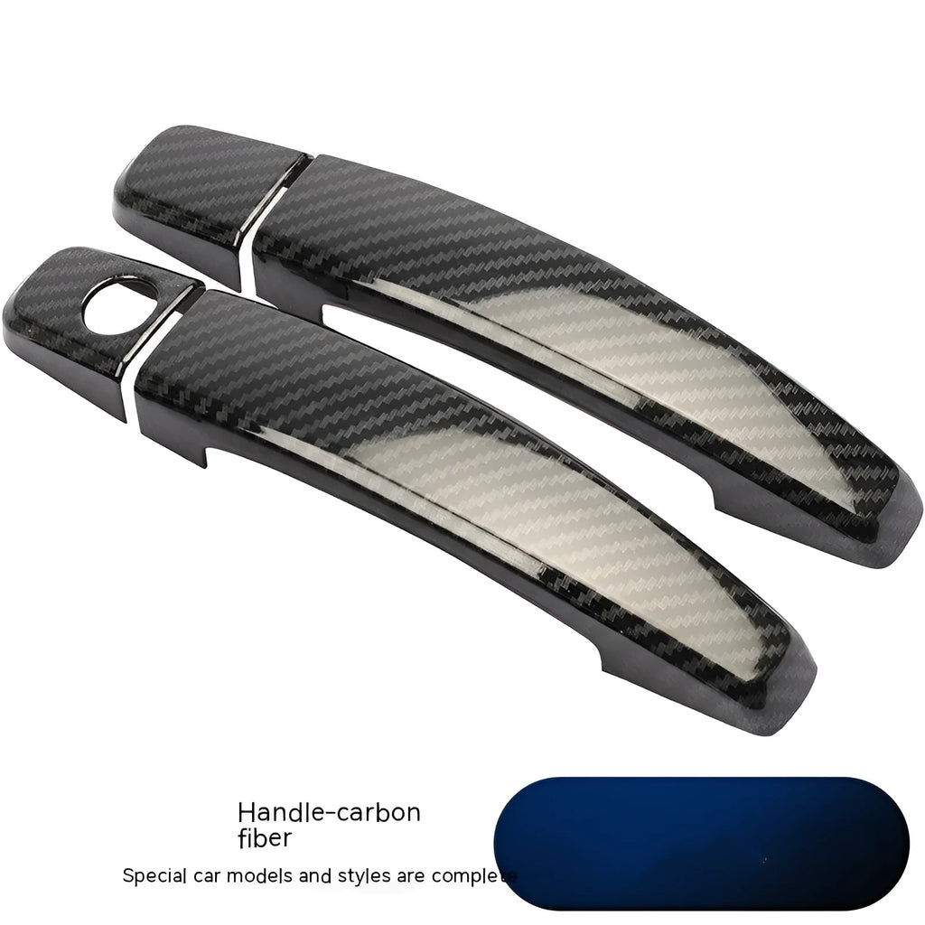 Carbon fibre patterned door handle overlay for Opel Vauxhall Astra H and J models