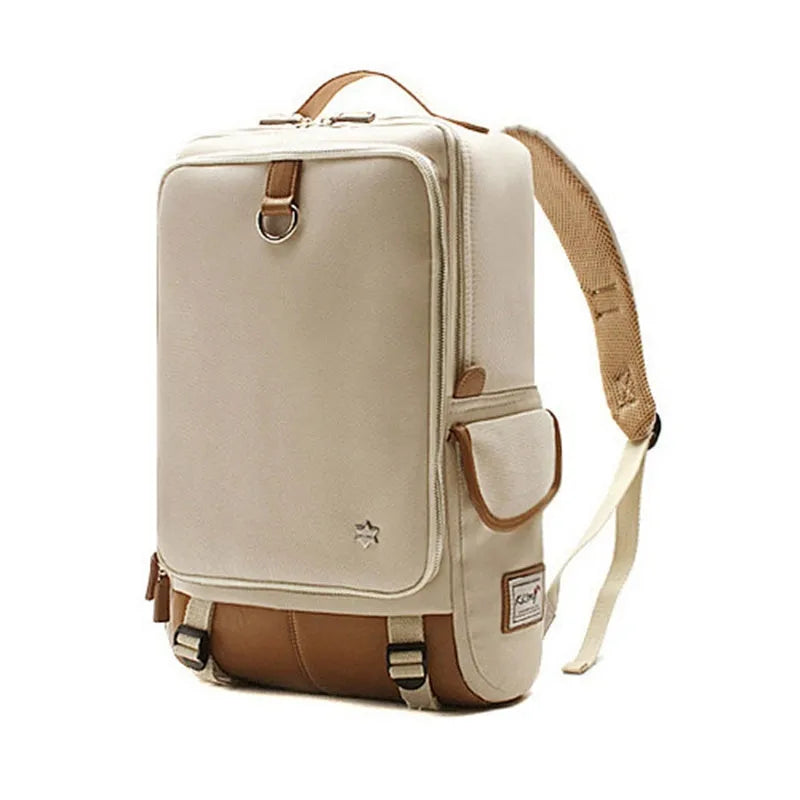 Modern men's backpack in durable Oxford cloth, shown in Army Green colour, with dimensions 30cm wide by 46cm high.
