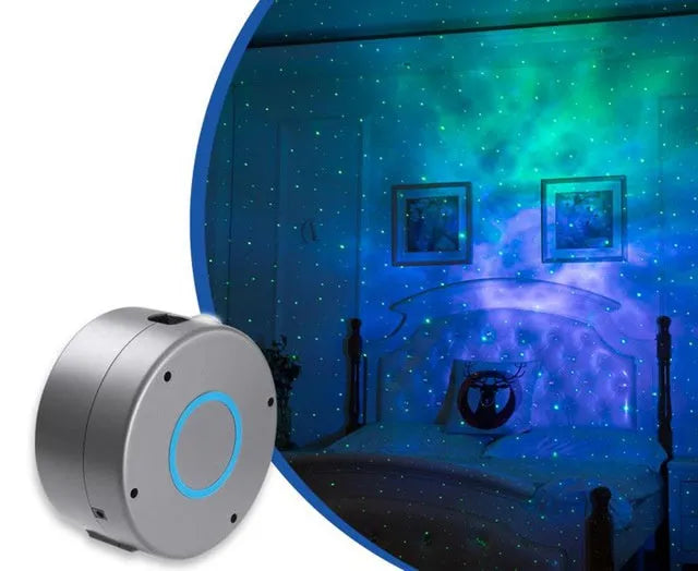 Grey starry sky projection lamp with wireless remote control for indoor atmospheric lighting