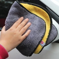Thickened high-density double-sided velvet car wash towel 30x60 cm coral fleece microfiber