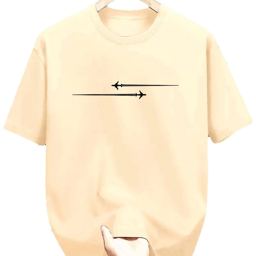 Loose fit cotton blend sports t-shirt with cartoon print in multiple colour options