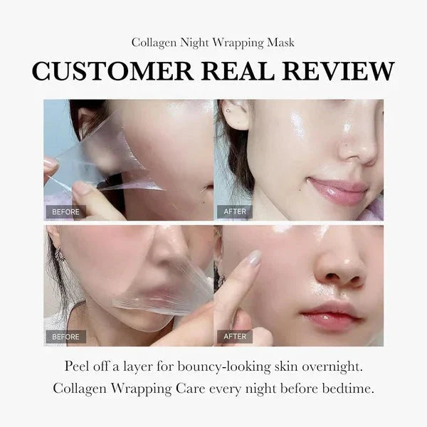 Collagen Night Mask with natural ingredients for firming, hydrating, and anti-aging skin care