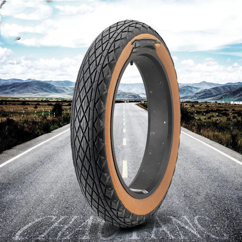 Brown rubber snowmobile tyre with 20x4.0 inch dimensions for electric beach car replacement