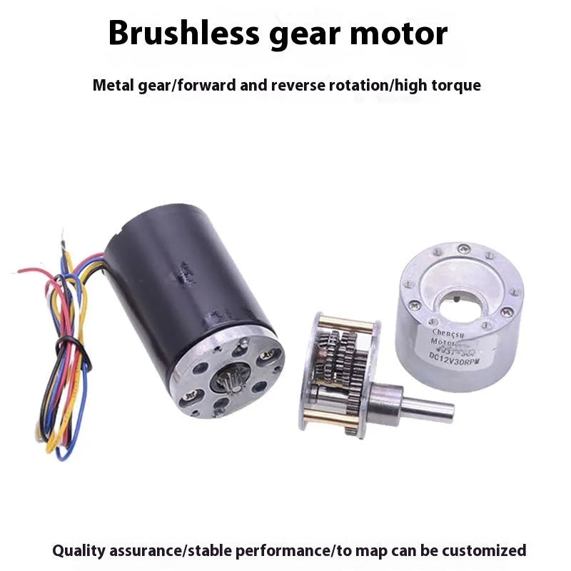 Brushless DC gear motor JGB37-3650 12V 24V for automatic curtain systems adjustable speed