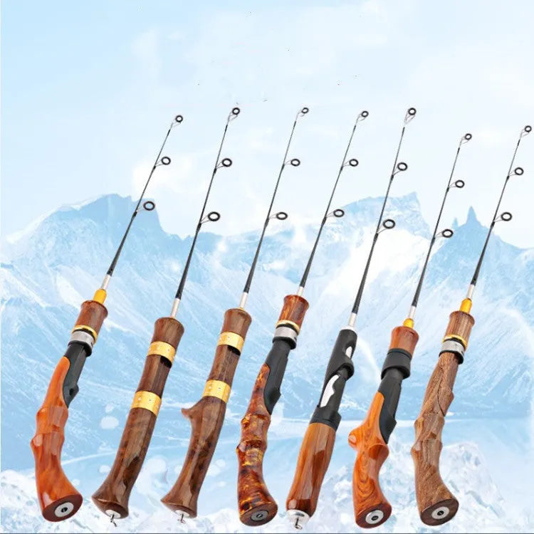 FRP ice fishing pole with straight handle, 30cm length, colour A, for outdoor use