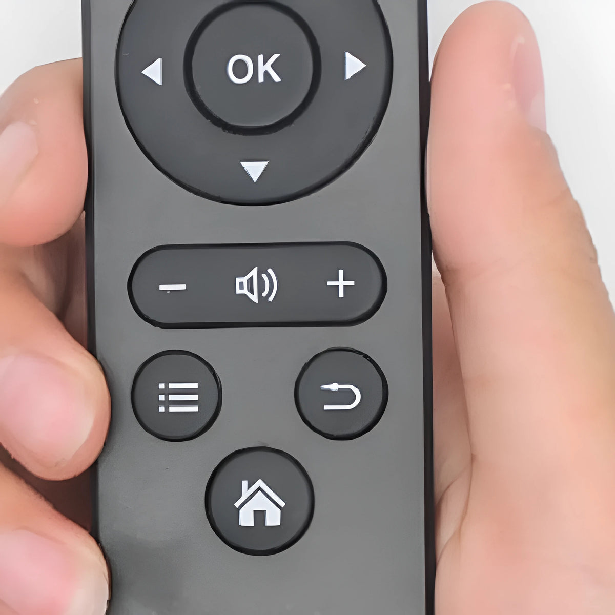 Plastic remote control for HY320mini projector, neutral design, replacement remote.