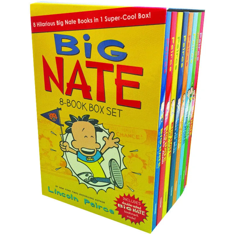 Big Nate 8-book box set featuring eight paperback novels in a cardboard slipcase with cartoon cover art