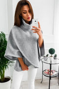 Women's longline batwing sleeve cardigan sweatshirt in a cotton blend fabric